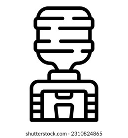 Office mineral bottle icon outline vector. Service cooler. Company logistic