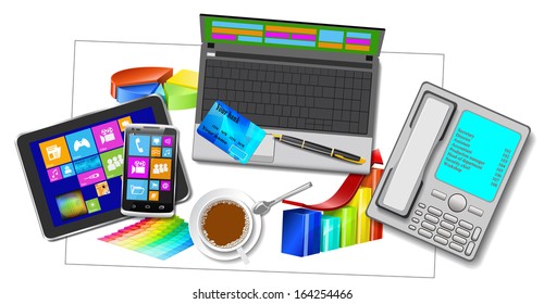 Office modern equipment.