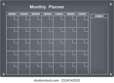 Office monthly planner. vector illustration