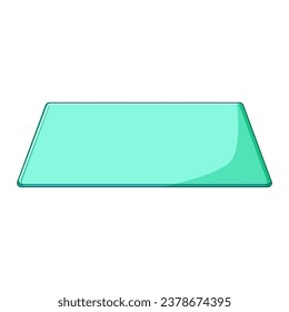 caricatura de la almohadilla del ratón de oficina. mockup vacío, teclado accesorio, botón de forma ofimática, signo de almohadilla del ratón. ilustración vectorial de símbolo aislado