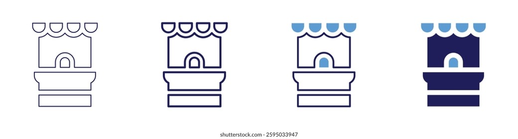 Office move icon in 4 different styles. Thin Line, Line, Bold Line, Duotone. Duotone style. Editable stroke.