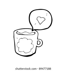 dibujos animados de office mug of coffee