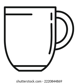 Office mug icon outline vector. Hot tea cup. Ceramic mug