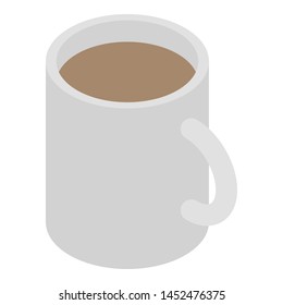 Office mug tea icon. Isometric of office mug tea vector icon for web design isolated on white background