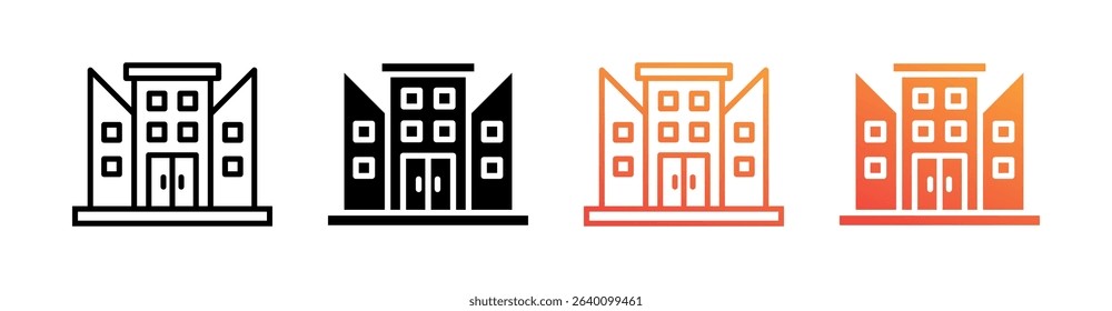 Office Multi Style Icon Set Vector