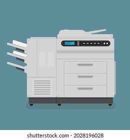 Office multi-function copier machine icon - Vector illustration Concept.