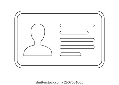 Office Name Badge Icon Vector, id card icon vector illustration, employee id badge icon, office staff id card vector, digital identity card symbol