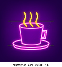 Office neon icon. Web icon set. Office, great design for any purposes. Vector stock illustration