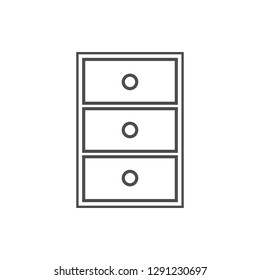 office nightstand icon. Element of cyber security for mobile concept and web apps icon. Thin line icon for website design and development, app development
