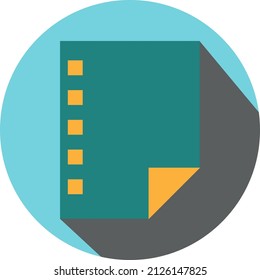 Office note, illustration, vector on a white background.
