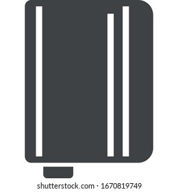 Office notebook black icon on white background
