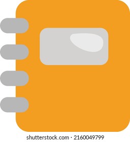 Office notebook, illustration, vector on a white background.