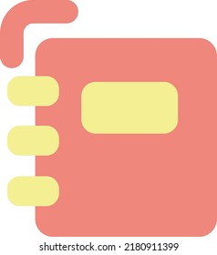 Office notebook, illustration, vector on a white background.
