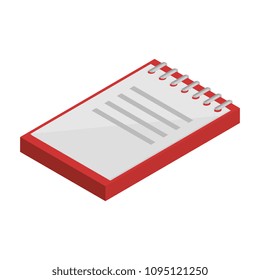 office notebook isometric icon