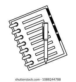 office notebook with pen