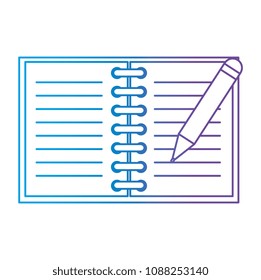 office notebook with pencil