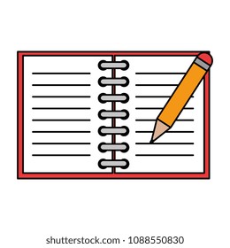 office notebook with pencil