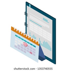 office notepad with calendar