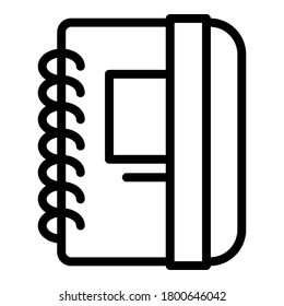 Office notepad icon. Outline office notepad vector icon for web design isolated on white background
