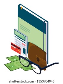 office notepad with set items