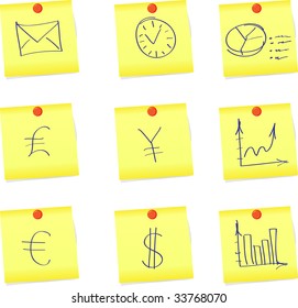 Office notes. Vector icon.