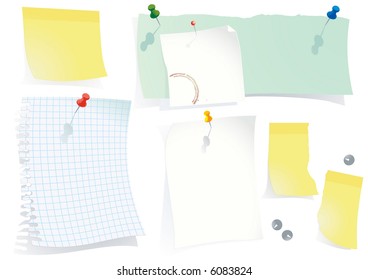 Office notes. Vector illustration