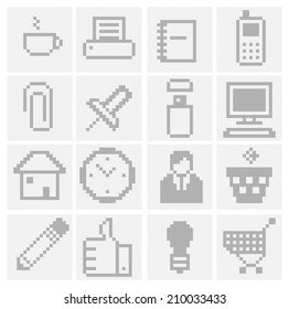 Office objects. Pixelart