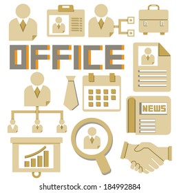 office and organization icons set