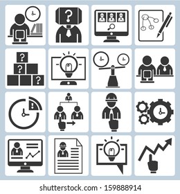 office and organization management icons