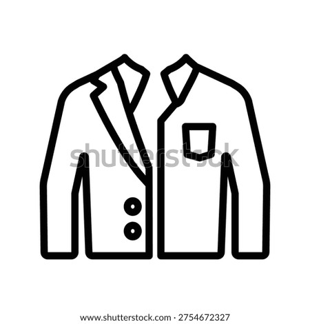 Office outfit Icon, Line Vector graphics