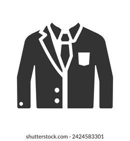 Icono de traje de oficina, gráficos vectoriales