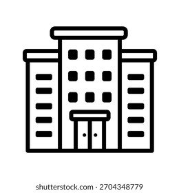 Icono de esquema de oficina Ilustración vectorial