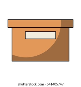 office packing box isolated icon vector illustration design