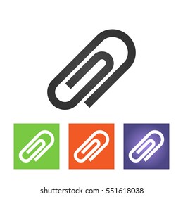 Office Paper Clip / Paperclip Or Email Attachment Line Art Icon For Apps And Websites