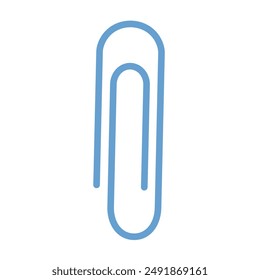 Office paper clip. School supplies. Vector illustration.