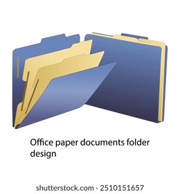 Design de pasta de documentos em papel do Office A