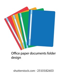 Design de pasta de documentos em papel do Office e