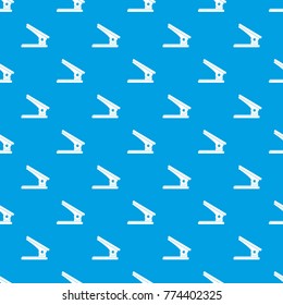 Office paper hole puncher pattern repeat seamless in blue color for any design. Vector geometric illustration