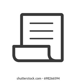 office paper line icon