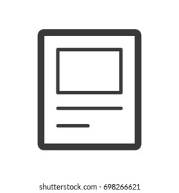 office paper line icon