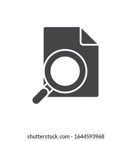 office paper magnifier find stationery supply vector illustration silhouette on white background