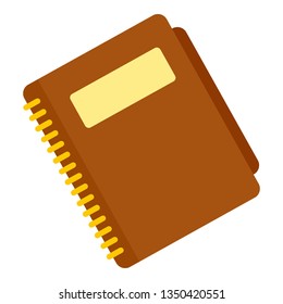 Office paper notebook icon. Flat illustration of office paper notebook vector icon for web design