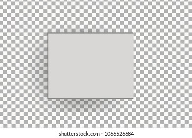 Office paper sheet or sticky sticker with shadow isolated on a transparent background. For Software, electronic device, other products
