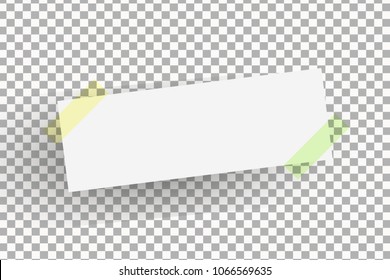 Office paper sheet or sticky sticker with shadow isolated on a transparent background. For Software, electronic device, other products

