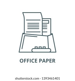 Office paper vector line icon, linear concept, outline sign, symbol