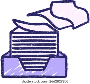 Office Papers Giz Desenho em cores de néon brilhante