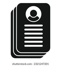 Office papers icon simple vector. Human work. Team person