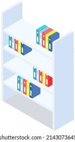 Office paperwork, document and file folders. Vector filing cabinet illustration, file archive storage box. Business folders storage carton container and white cabinet drawer, workplace environment