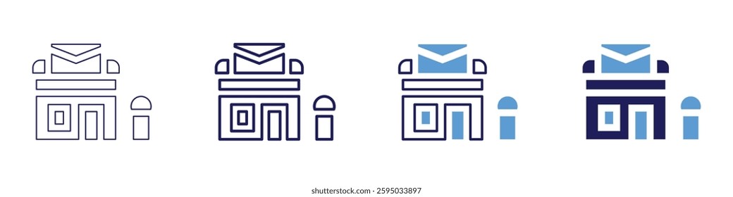 Office partition icon in 4 different styles. Thin Line, Line, Bold Line, Duotone. Duotone style. Editable stroke.