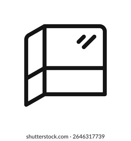 Office partitions line icon, office desk divider vector symbol with editable stroke